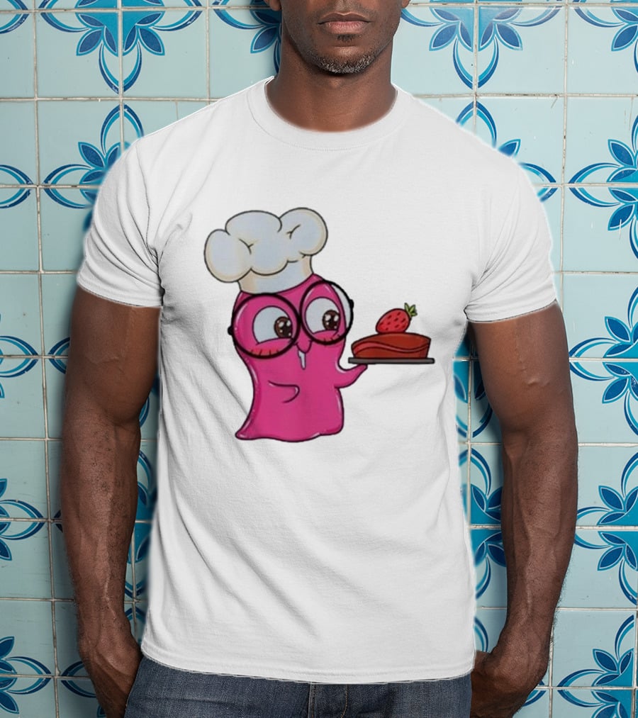 Slime Sam Chef With Cake And Strawberry T-Shirt