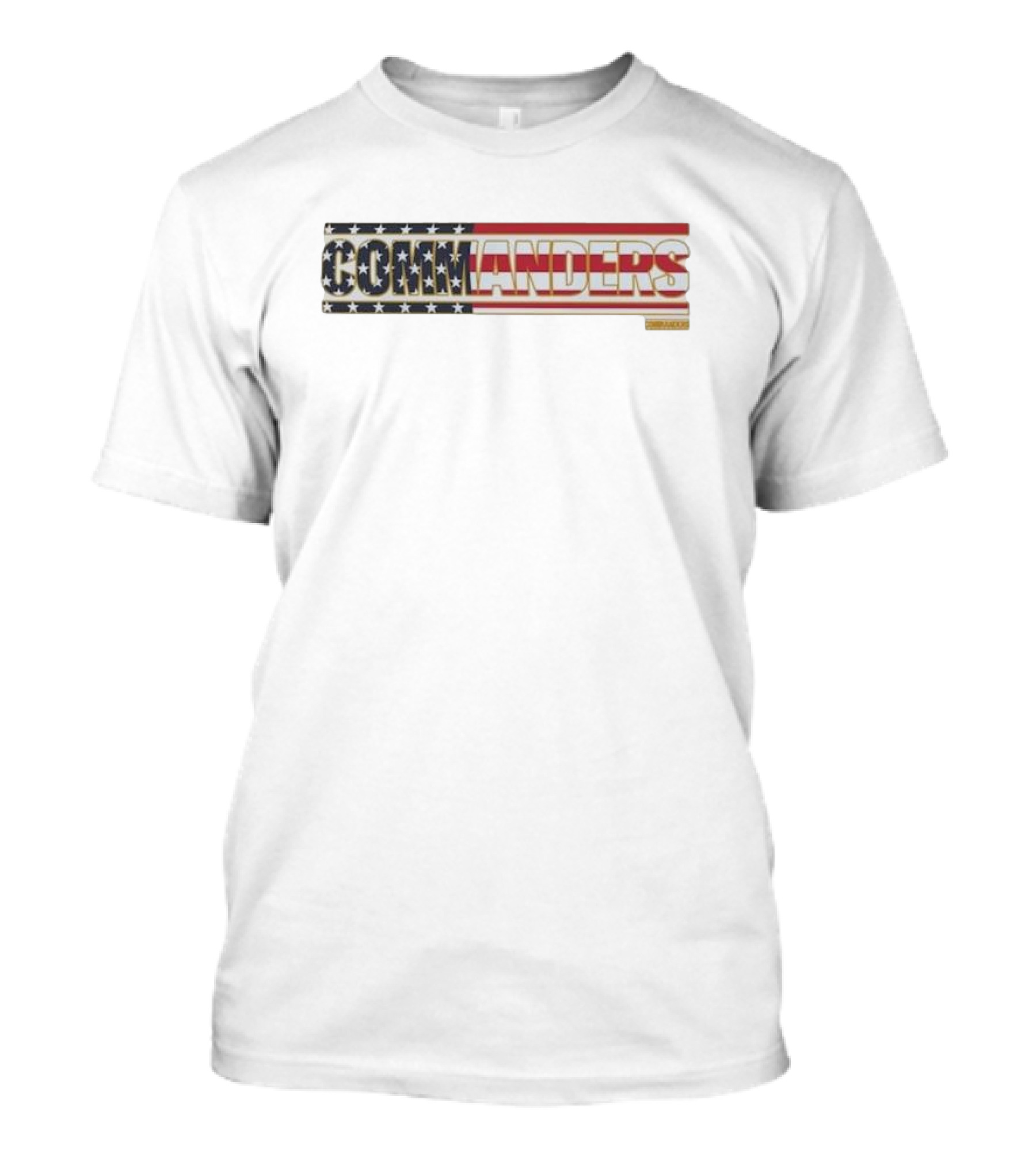 Commanders American Flag Script Franklin T-Shirt