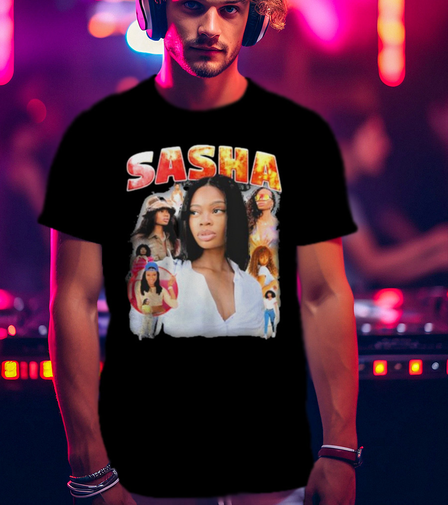 Sasha Iconic Collage Featuring Diverse Fashion Styles T-Shirt