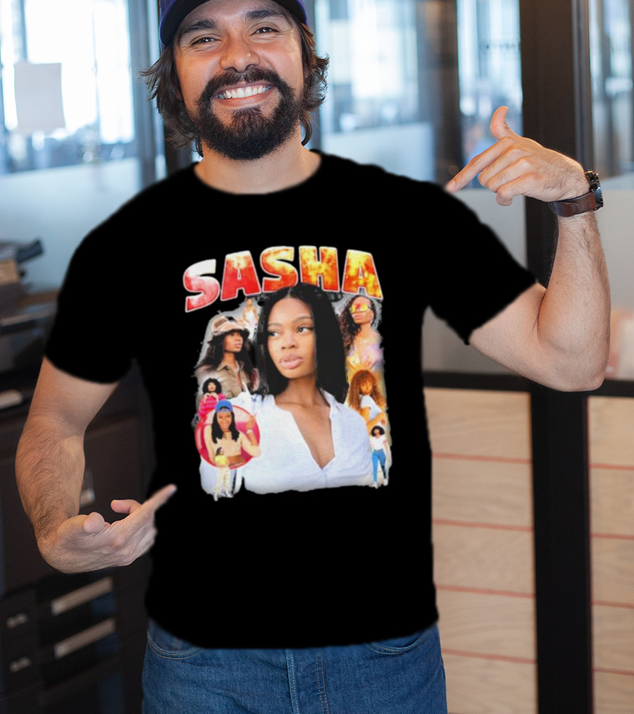 Sasha Iconic Collage Featuring Diverse Fashion Styles T-Shirt