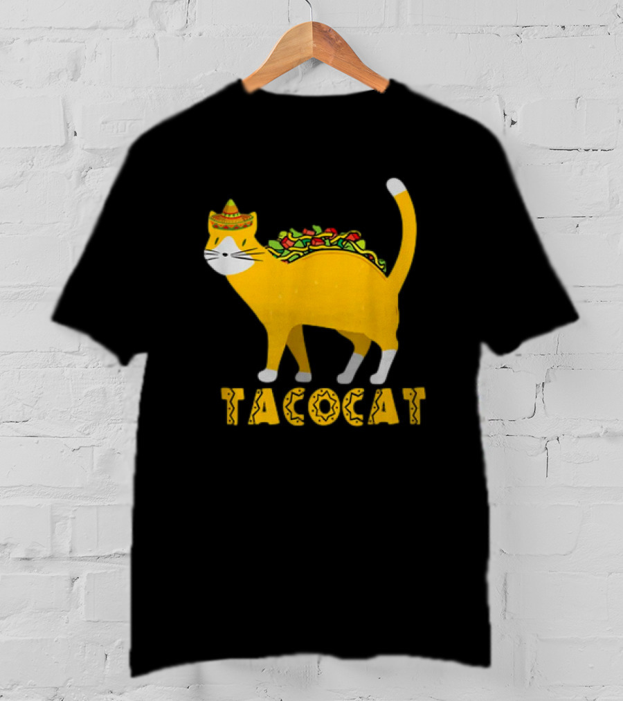 Tacocat Sombrero Taco Cat With Tacos Mexican Food Graphic 365 T-Shirt