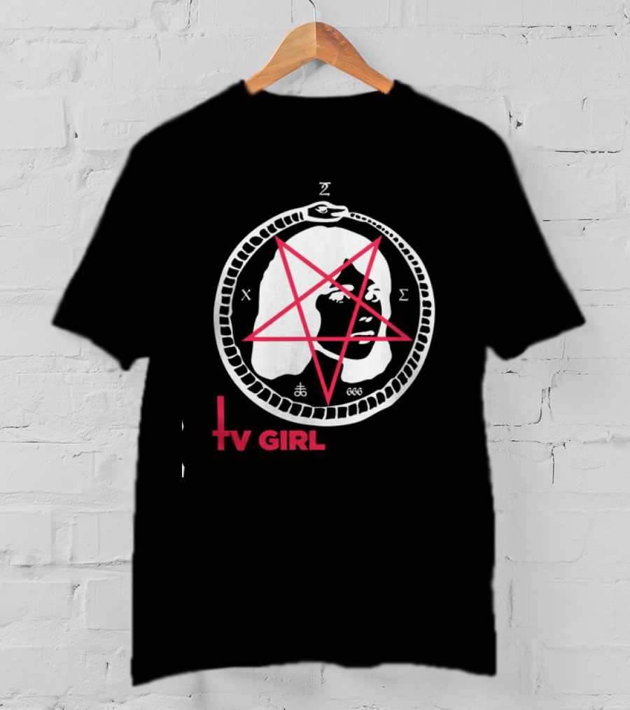 TV Girl Satanic Pentagram Serpent T-Shirt