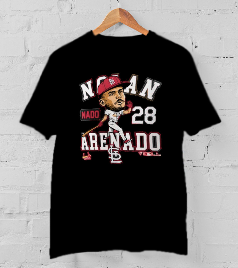 Nolan Arenado St. Louis Cardinals 28 Caricature Nado T-Shirt