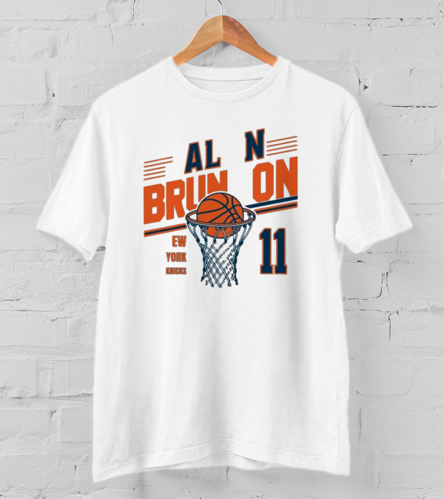 Jalen Brunson New York Knicks Basketball Net Number 11 T-Shirt