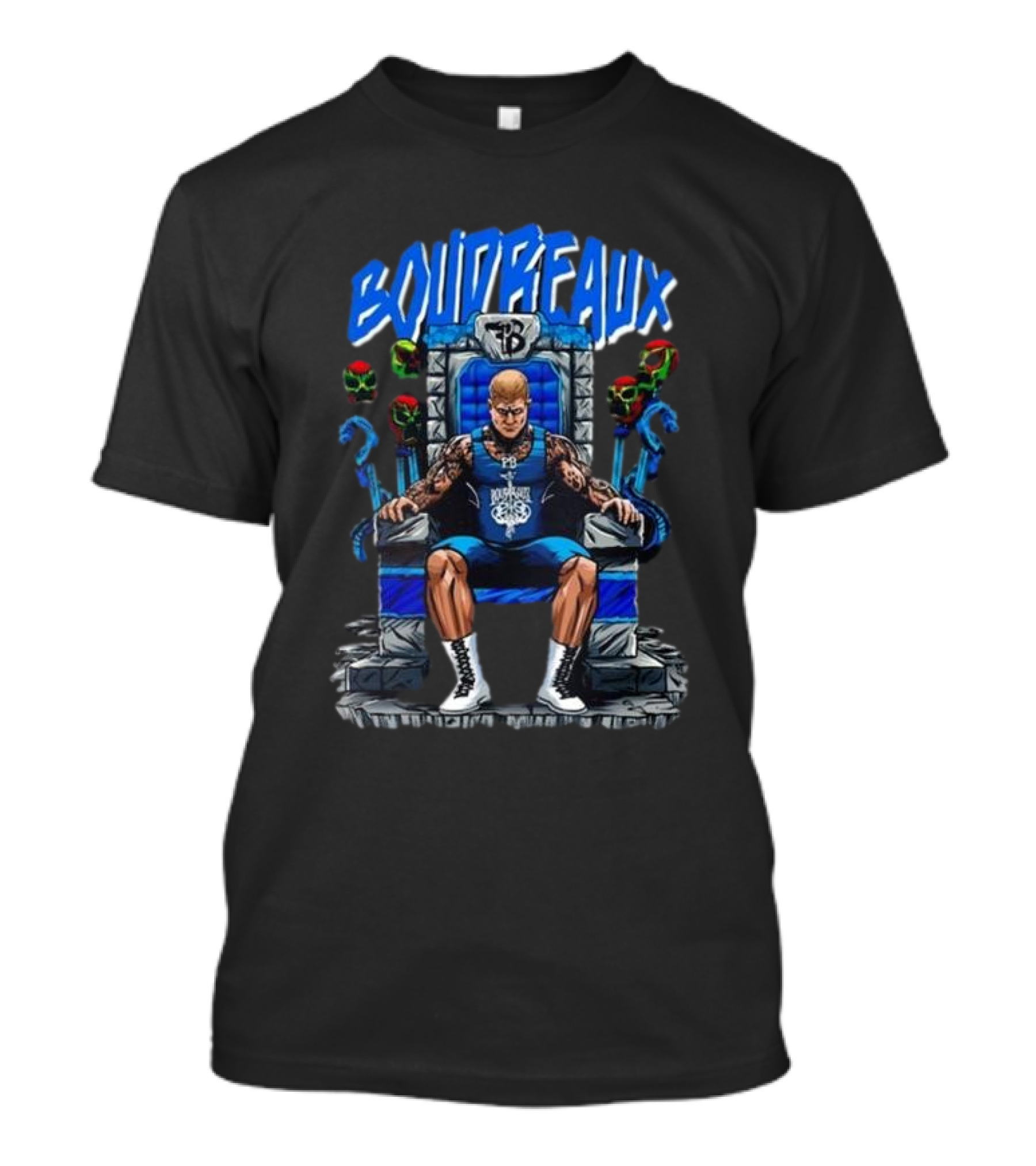 Boudreaux Throne Skull And Crossbones Power Stance T-Shirt