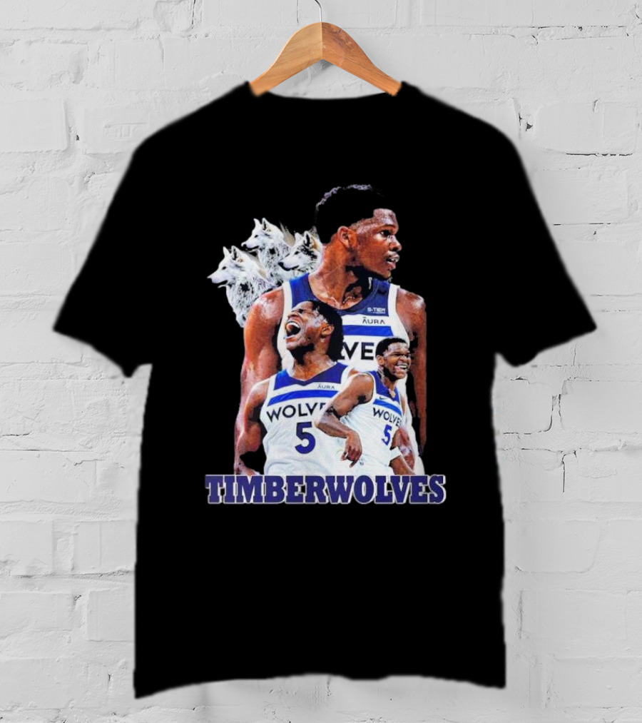 Minnesota Timberwolves Anthony Edwards Basketball Stars Wolves T-Shirt