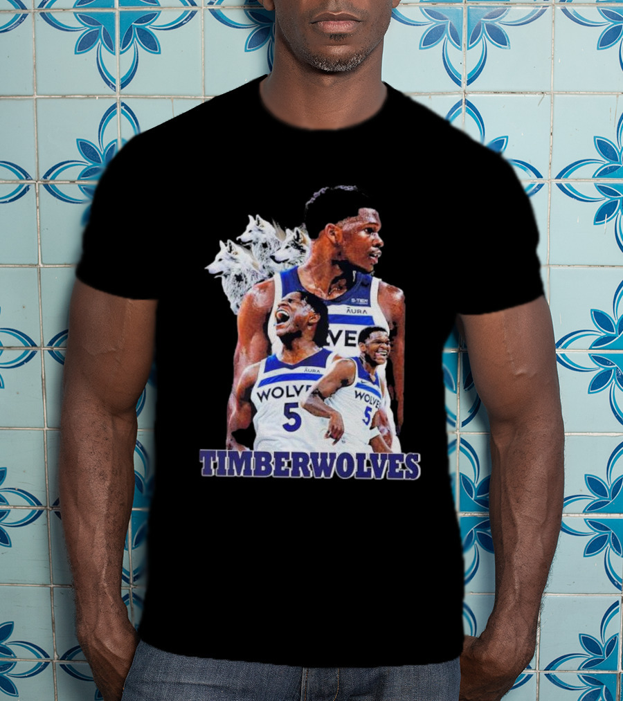 Minnesota Timberwolves Anthony Edwards Basketball Stars Wolves T-Shirt