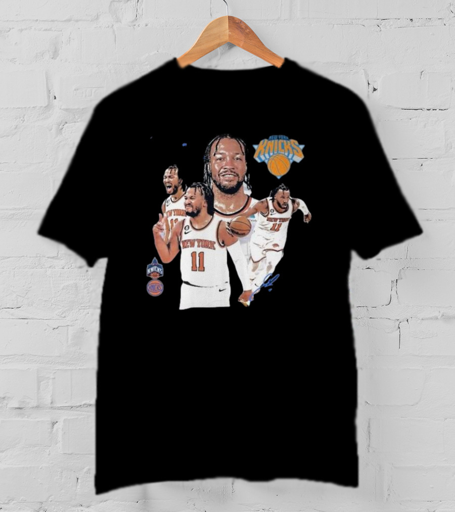 New York Knicks Jalen Brunson 11 Signature Basketball Action Moments T-Shirt