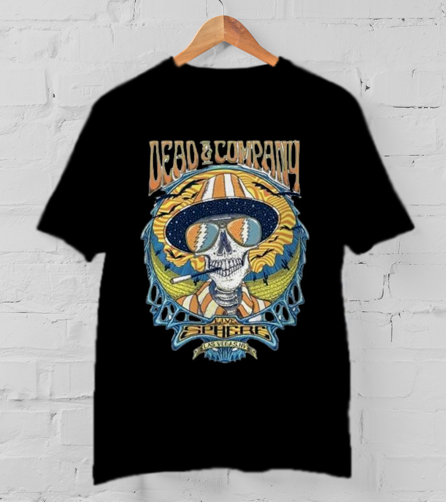 Dead And Company Live Sphere Las Vegas Sun Hat Skull T-Shirt