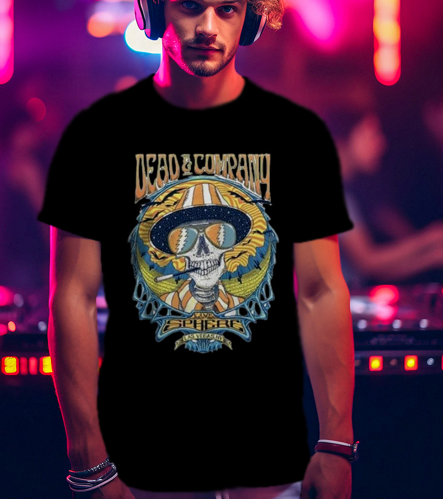 Dead And Company Live Sphere Las Vegas Sun Hat Skull T-Shirt