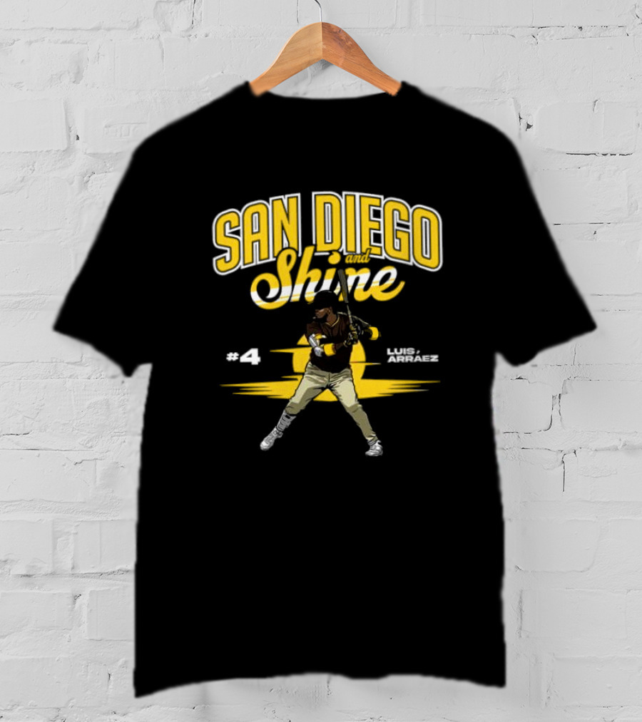 San Diego And Shine Luis Arráez #4 Baseball Player T-Shirt