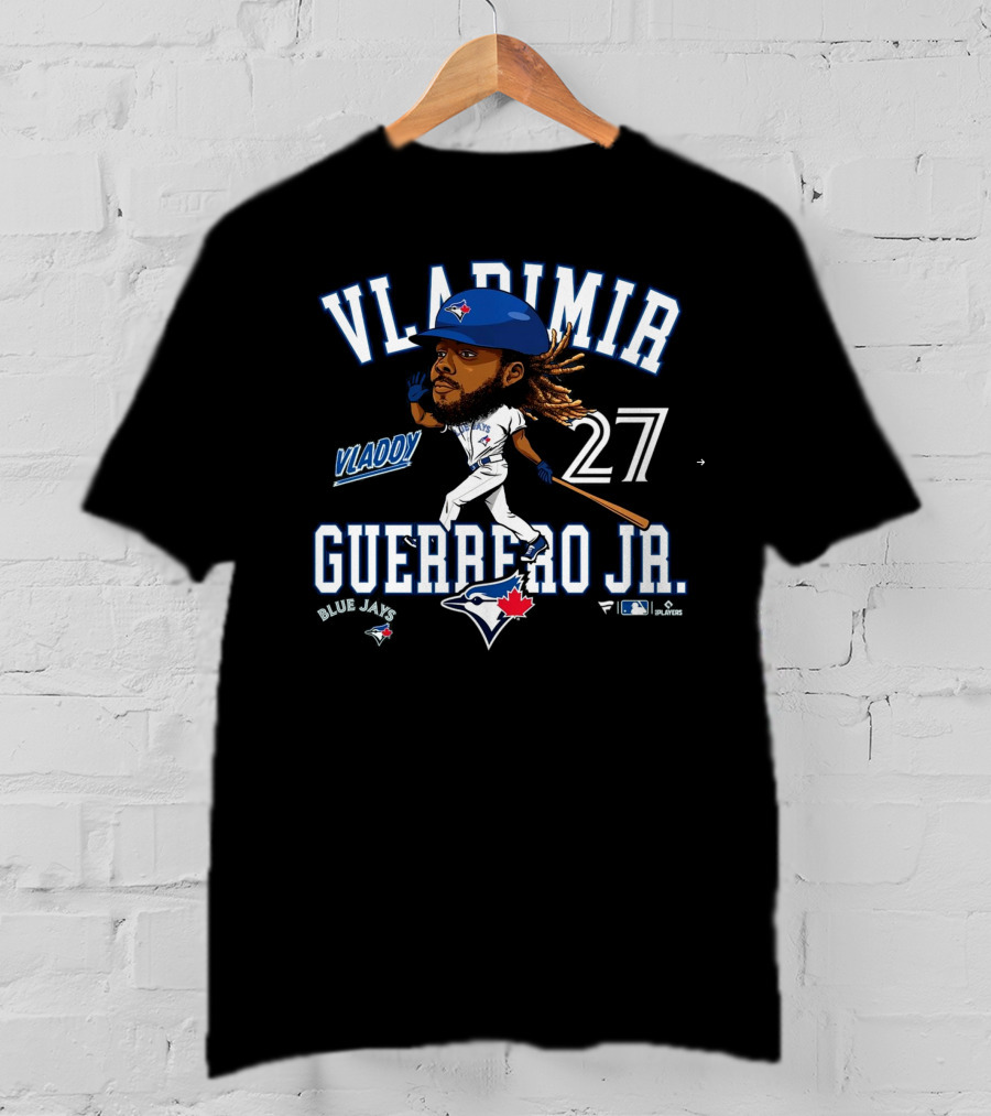 VLADIMIR GUERRERO JR. VLADDY 27 TORONTO BLUE JAYS CARICATURE BLUE JAYS T-Shirt