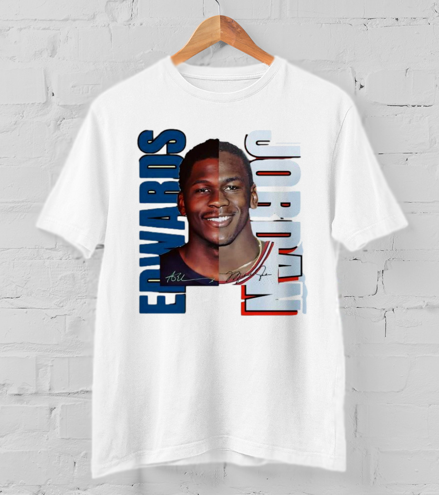 Edwards Jordan Basketball Signatures Split Face T-Shirt