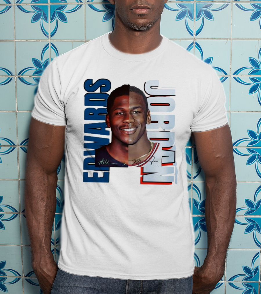 Edwards Jordan Basketball Signatures Split Face T-Shirt