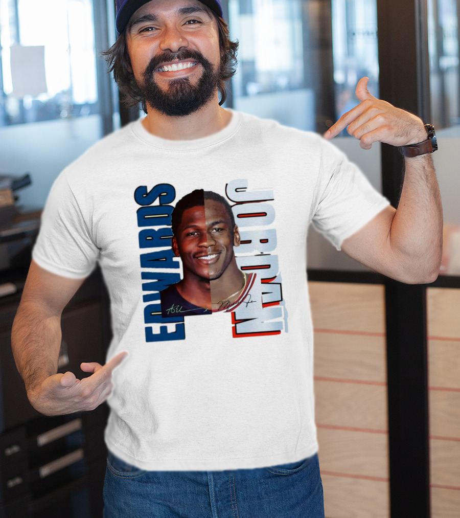 Edwards Jordan Basketball Signatures Split Face T-Shirt