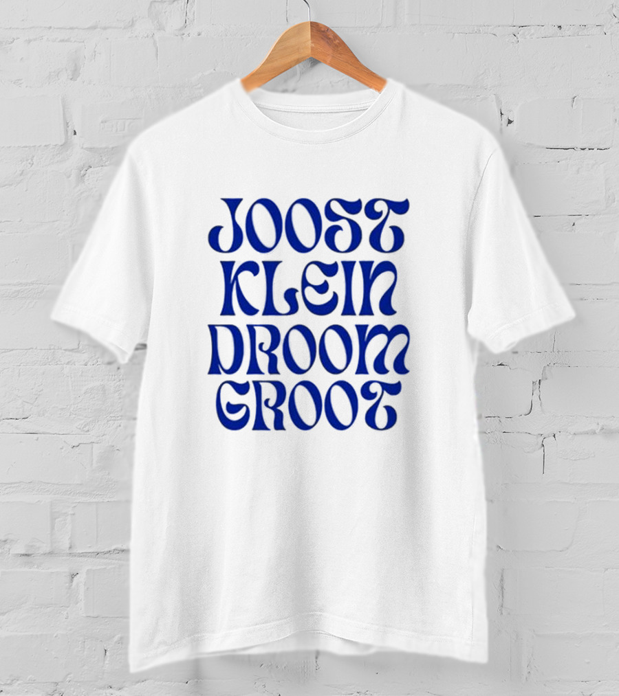 Joost Klein Droom Groot Retro Bold Blue Typography T-Shirt