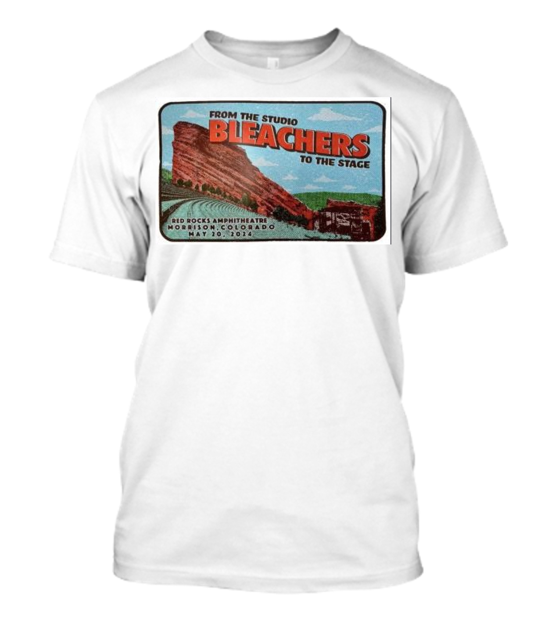 Bleachers From The Studio To The Stage Red Rocks Amphitheatre Morrison Colorado May 20 T-Shirt
