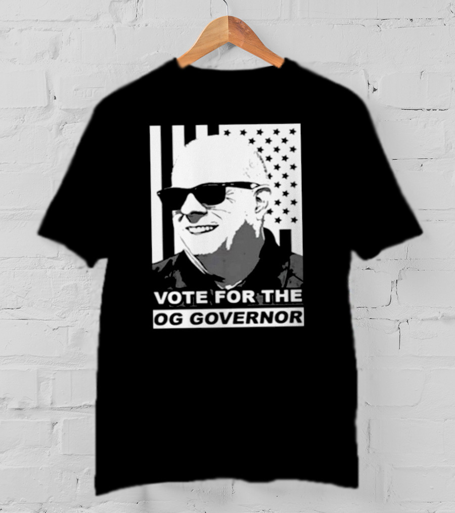 Vote For The OG Governor Larry Hogan With American Flag Background T-Shirt