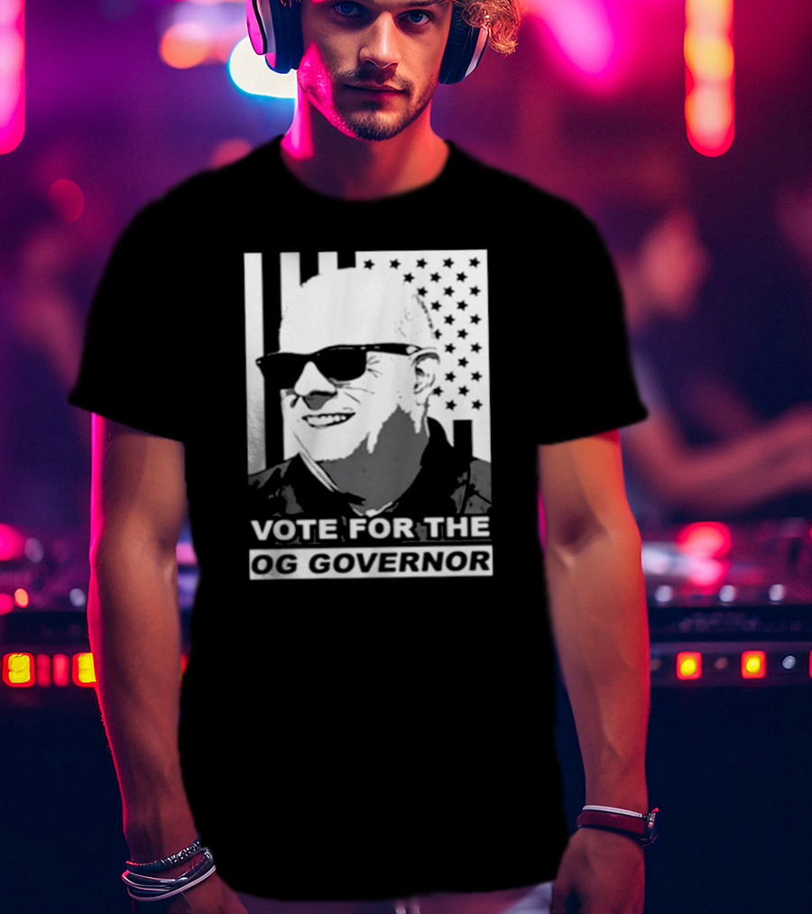 Vote For The OG Governor Larry Hogan With American Flag Background T-Shirt