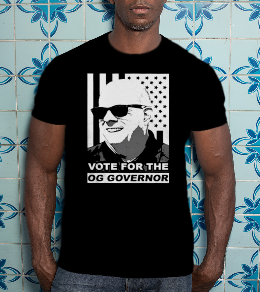 Vote For The OG Governor Larry Hogan With American Flag Background T-Shirt