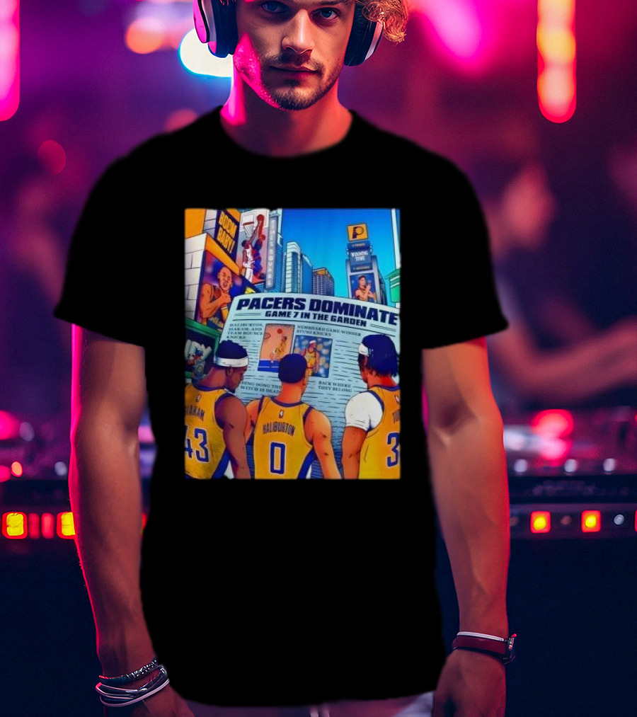 Pacers Dominate Game 7 In The Garden Broad Street Victory Highlights T-Shirt