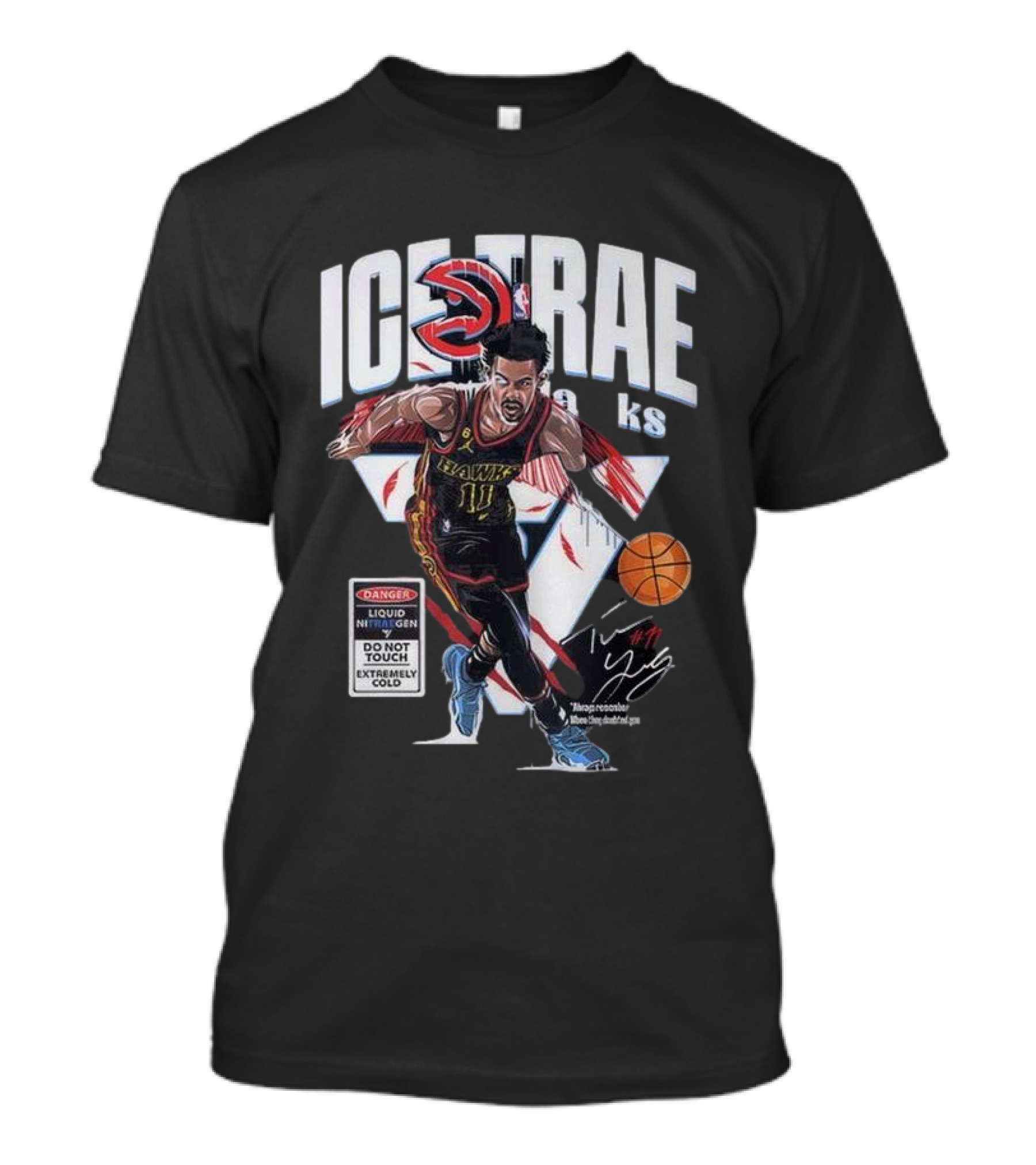 ICE TRAE Atlanta Hawks Basketball Team Trae Young Star Signature T-Shirt