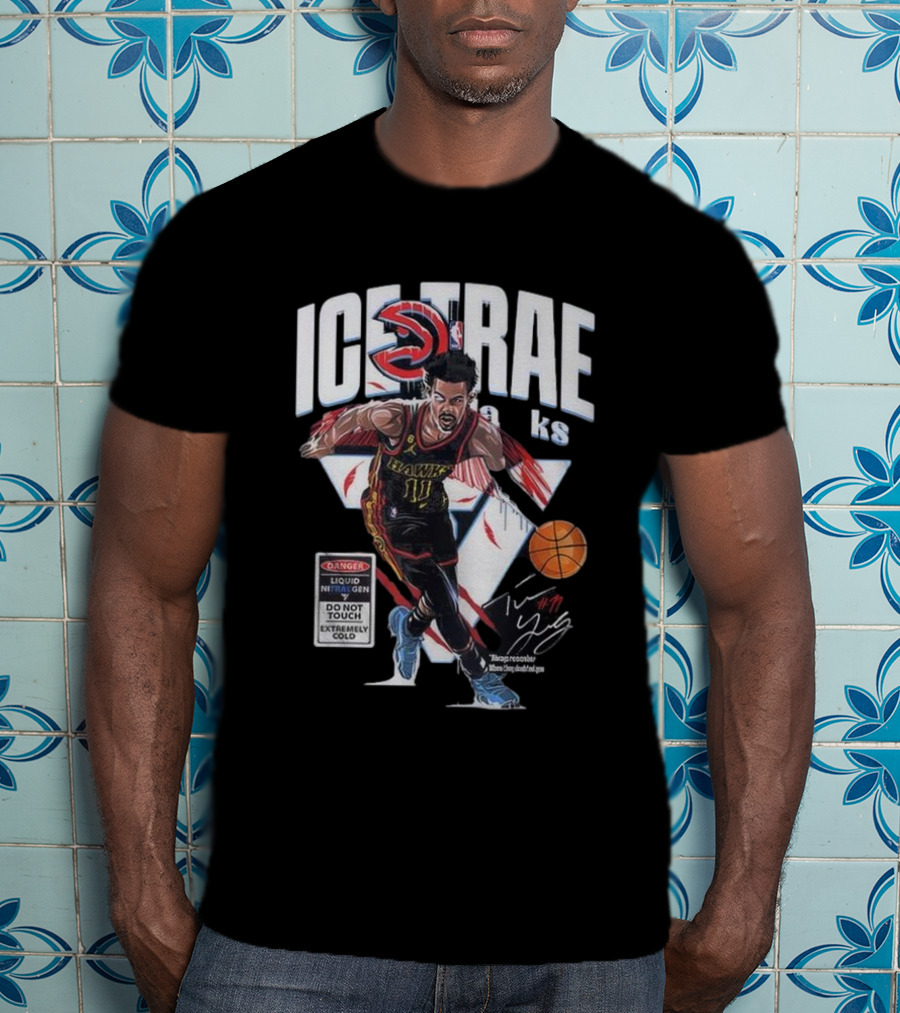 ICE TRAE Atlanta Hawks Basketball Team Trae Young Star Signature T-Shirt