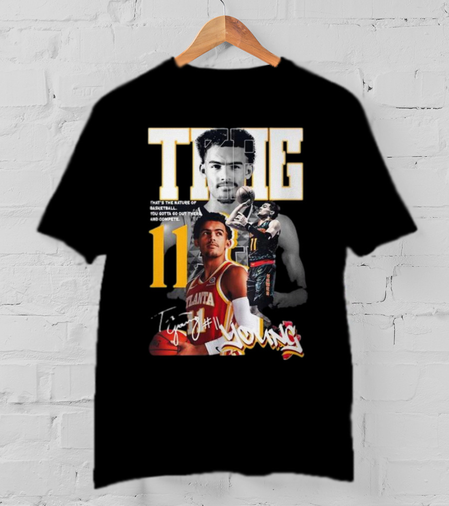 Trae Young Atlanta Hawks Basketball Star True Signature T-Shirt
