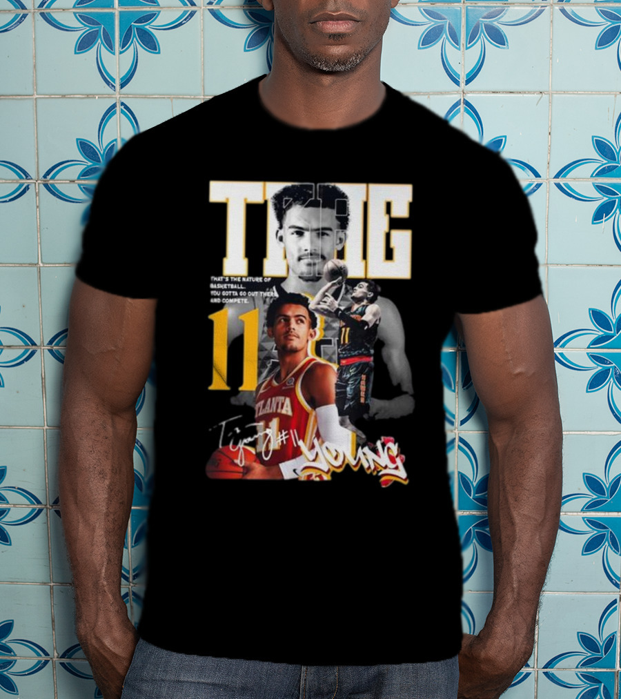 Trae Young Atlanta Hawks Basketball Star True Signature T-Shirt