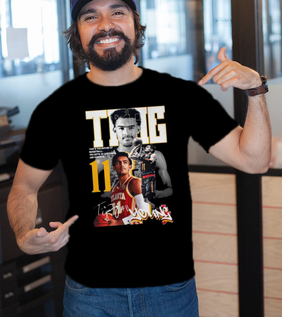 Trae Young Atlanta Hawks Basketball Star True Signature T-Shirt