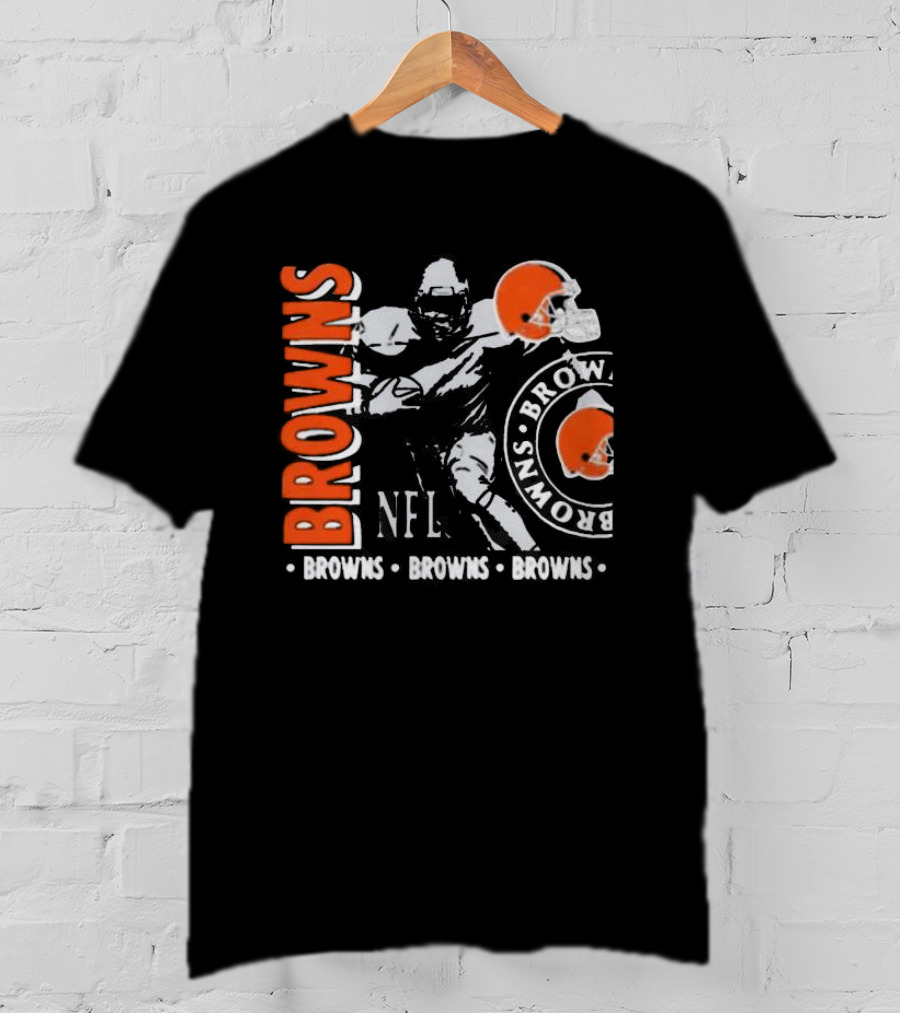 Cleveland Browns NFL Helmet And Player Browns Browns Browns T-Shirt