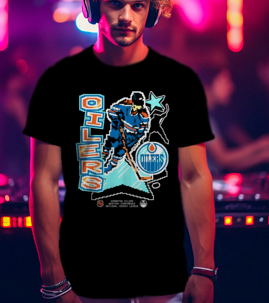 Edmonton Oilers Western Conference National Hockey League Player Retro T-Shirt