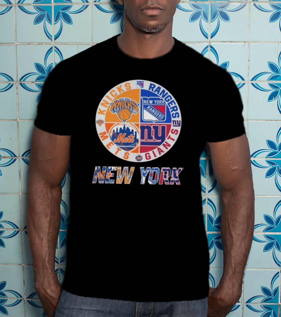 Knicks Rangers Mets Giants New York Proud Fan T-Shirt