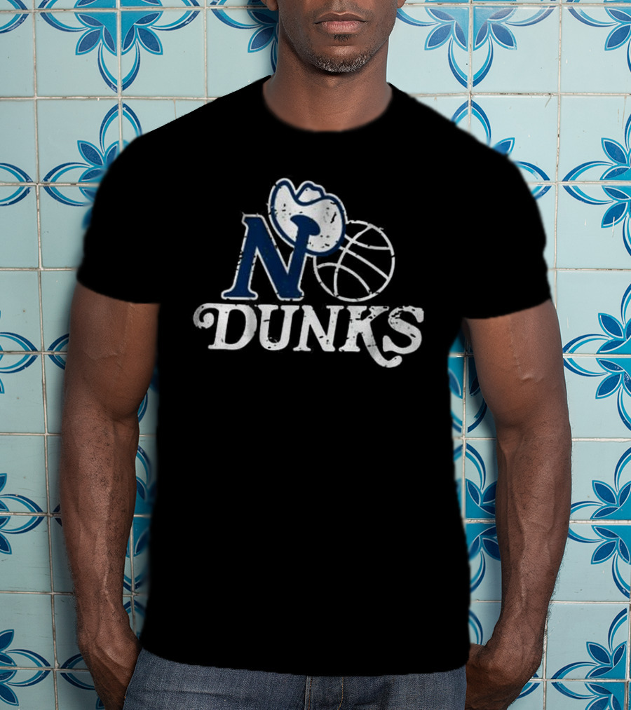 No Dunks Dallas Stars Basketball Cowboy Hat T-Shirt