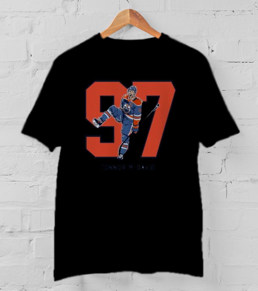 Connor McDavid 97 Edmonton Oilers Hockey Player T-Shirt