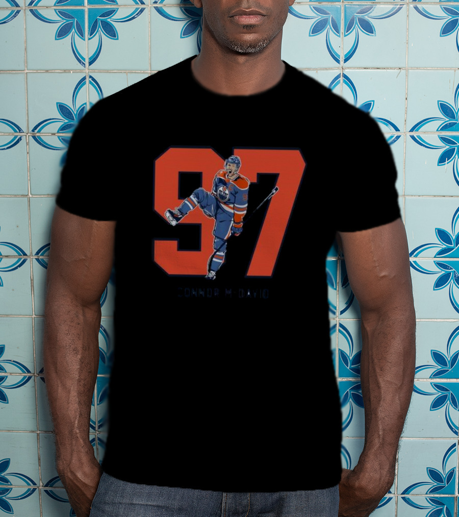 Connor McDavid 97 Edmonton Oilers Hockey Player T-Shirt