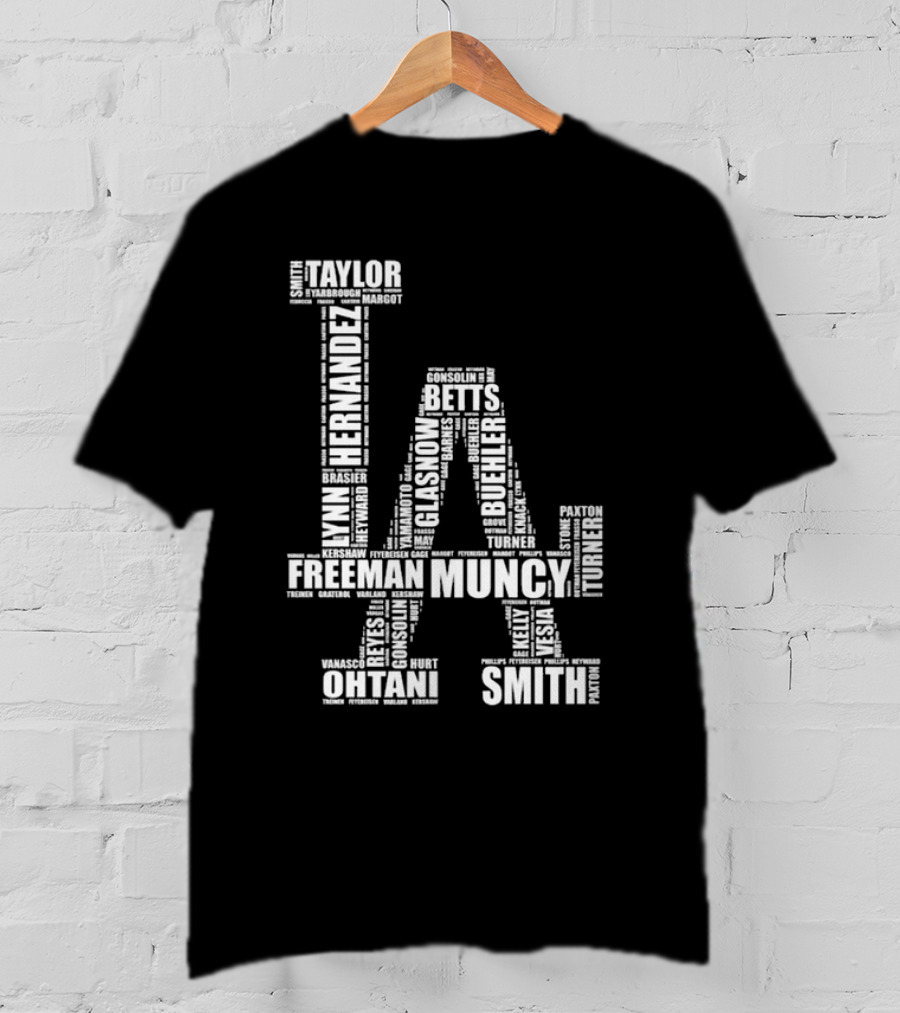 Los Angeles Dodgers LA Player Names Hernandez Betts Muncy Ohtani Smith T-Shirt