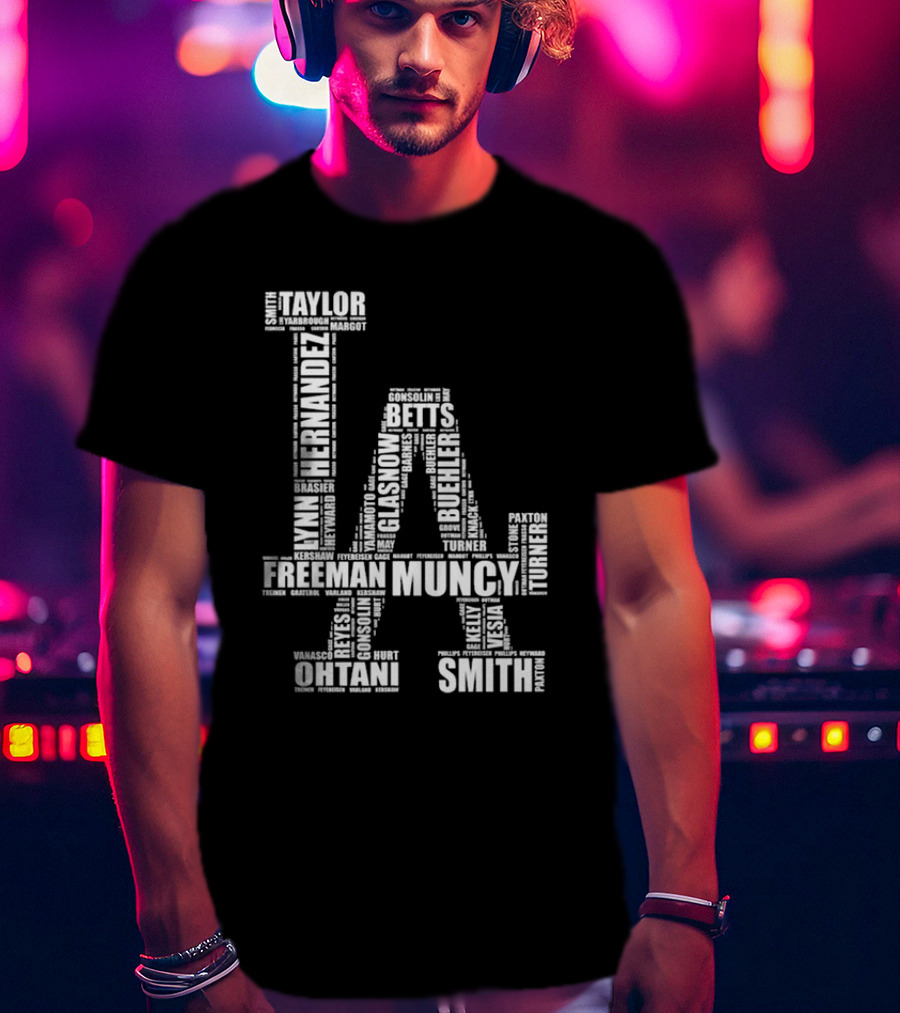 Los Angeles Dodgers LA Player Names Hernandez Betts Muncy Ohtani Smith T-Shirt
