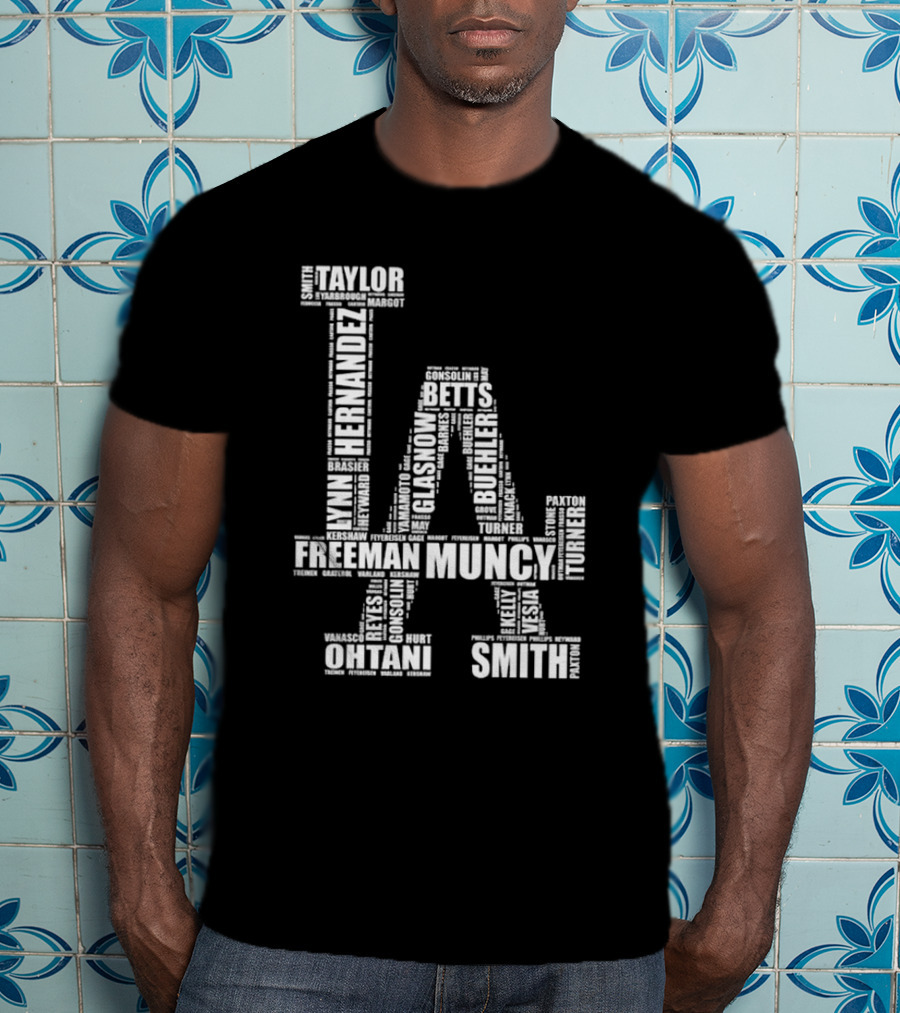 Los Angeles Dodgers LA Player Names Hernandez Betts Muncy Ohtani Smith T-Shirt