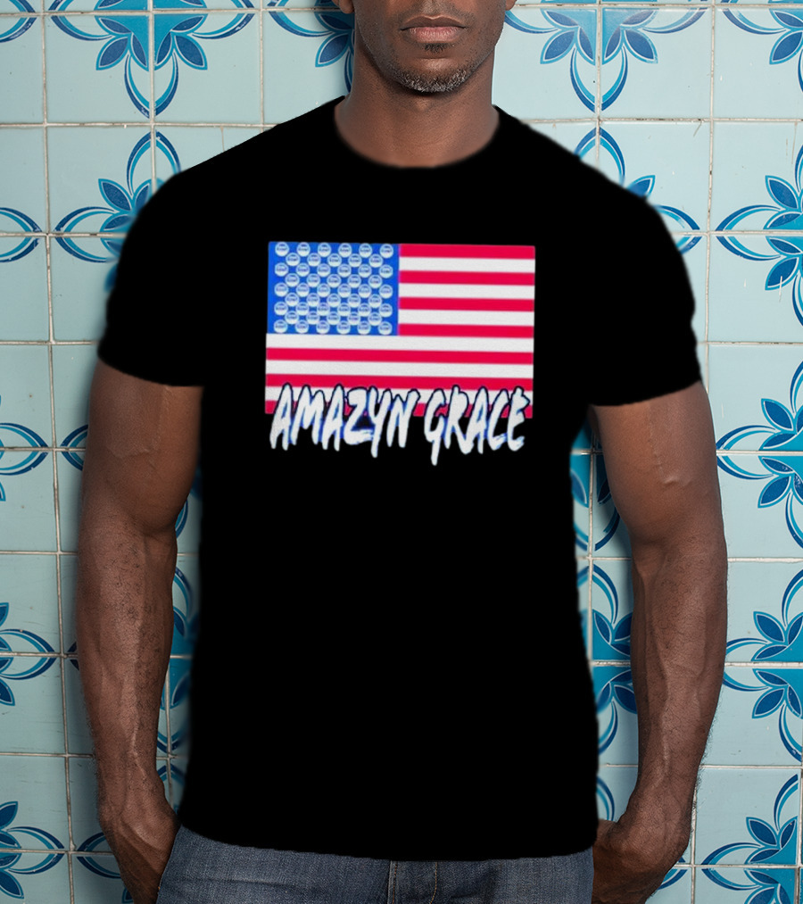America Flag Amazyn Grace Pepsi Cap Stars T-Shirt