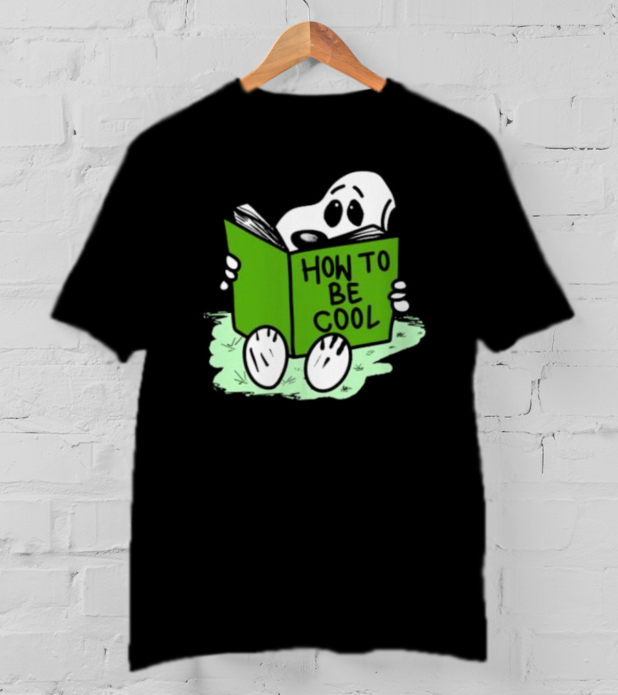 Snoopy Reading How To Be Cool Book Peanuts Comic Strip T-Shirt