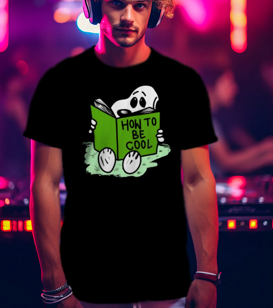 Snoopy Reading How To Be Cool Book Peanuts Comic Strip T-Shirt