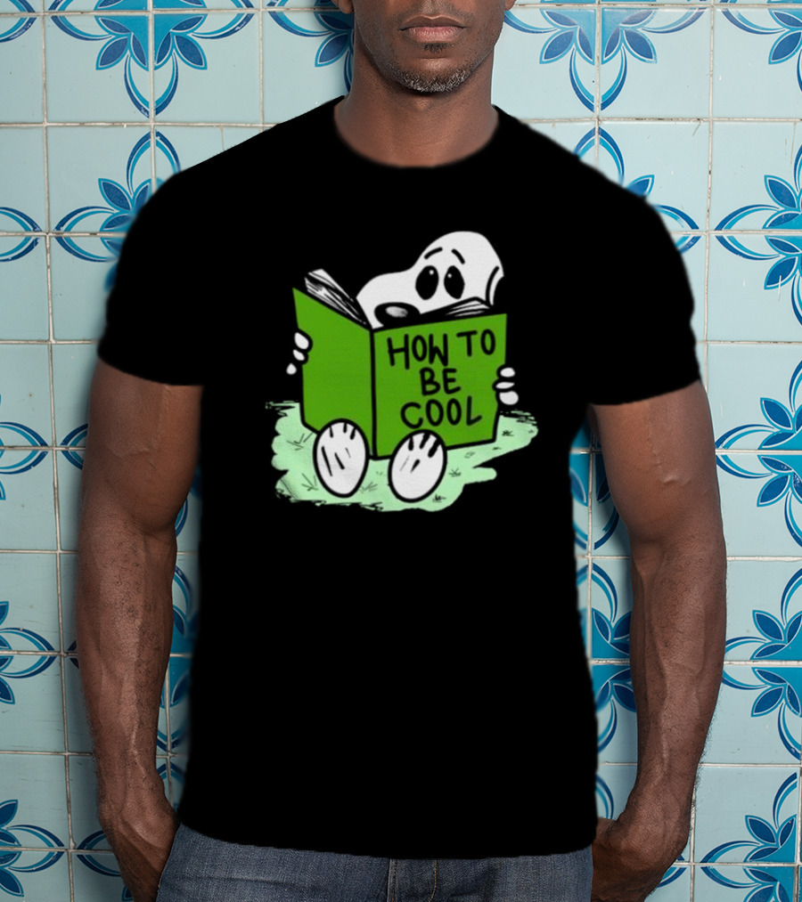 Snoopy Reading How To Be Cool Book Peanuts Comic Strip T-Shirt