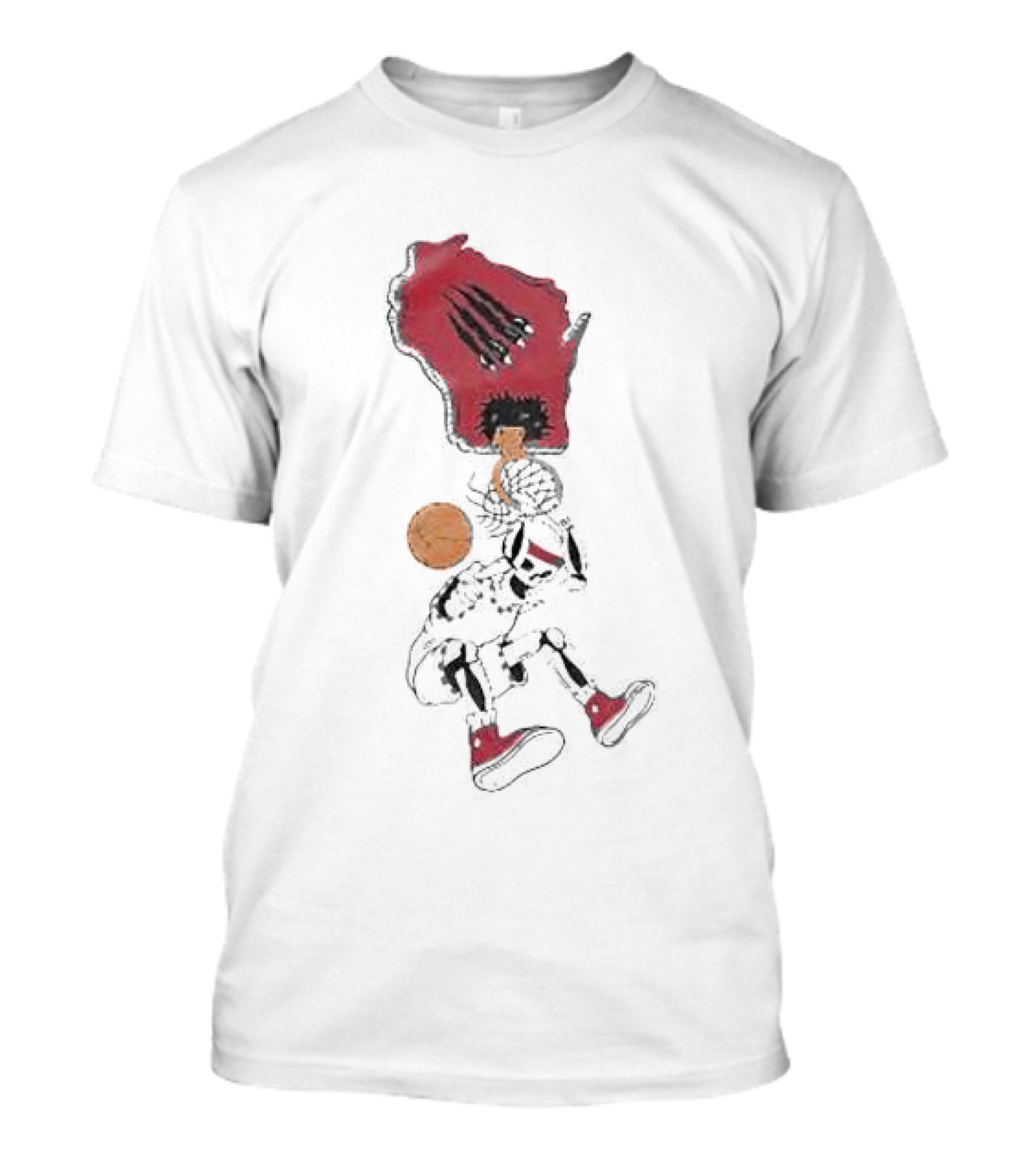 W Skeleton Dunk Basketball Barstool Summer Slam Dunk Essentials T-Shirt