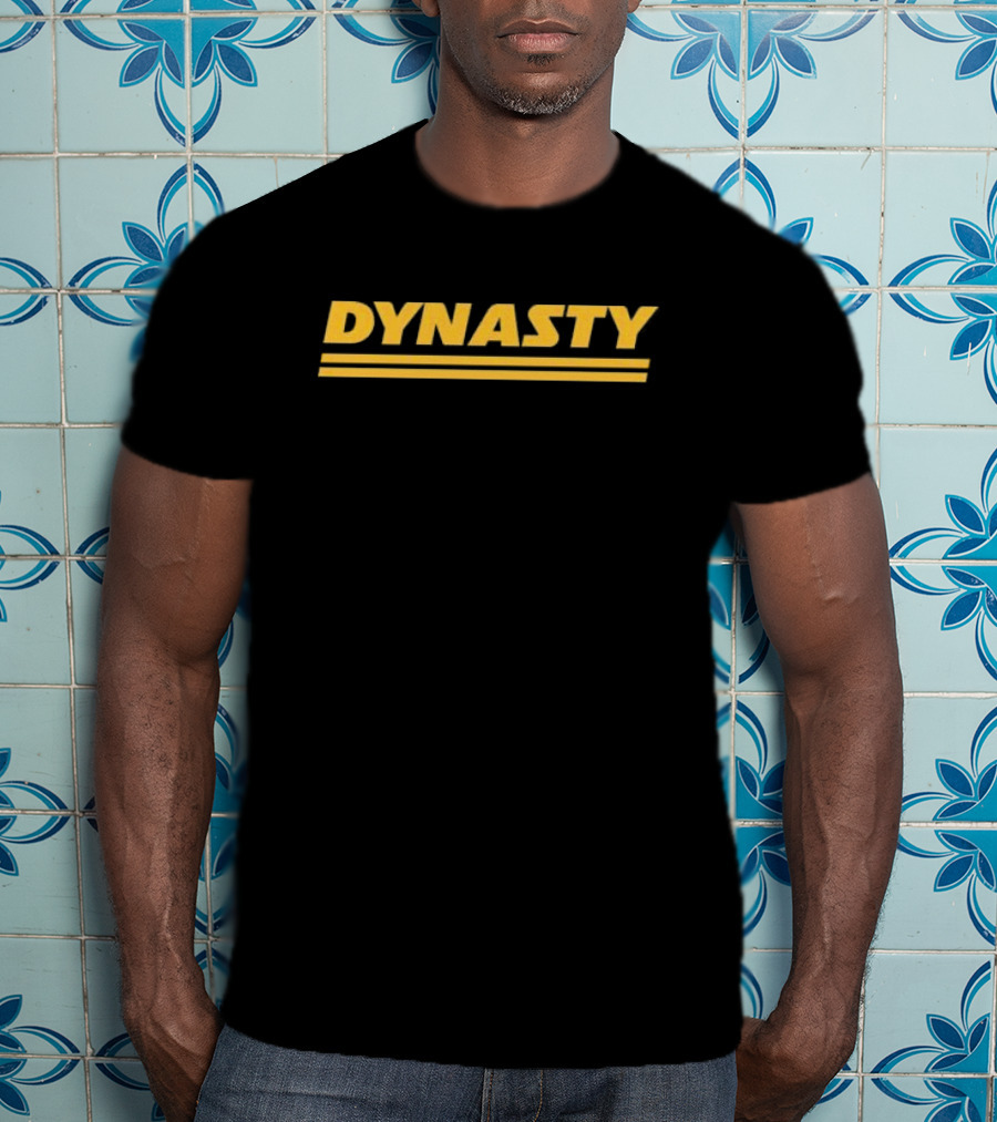 Dynasty Kansas City Parody Text In Yellow With Double Lines T-Shirt