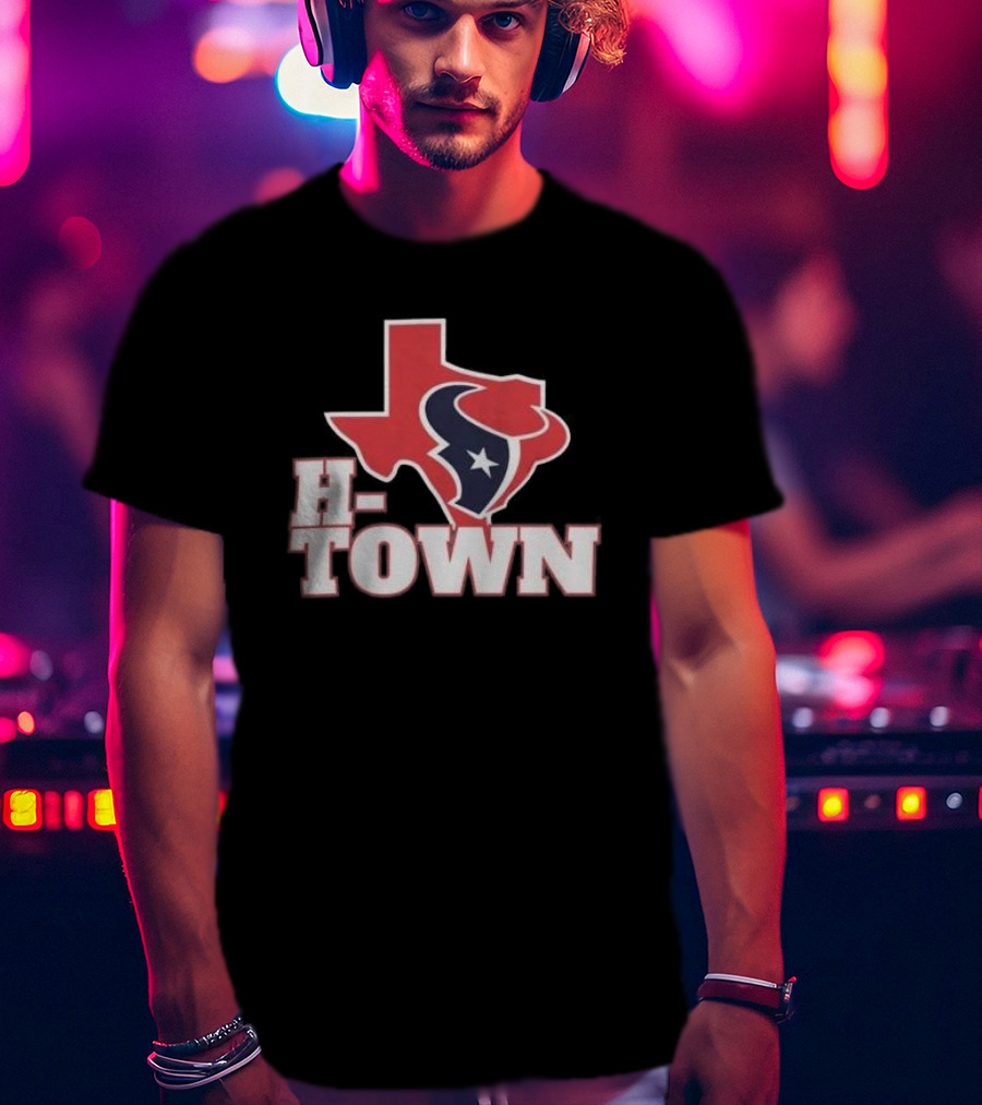 H-Town Texas Silhouette Houston Texans Star T-Shirt