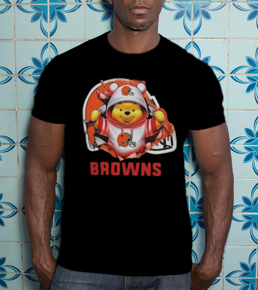 Pooh Cleveland Browns Football Team T-Shirt