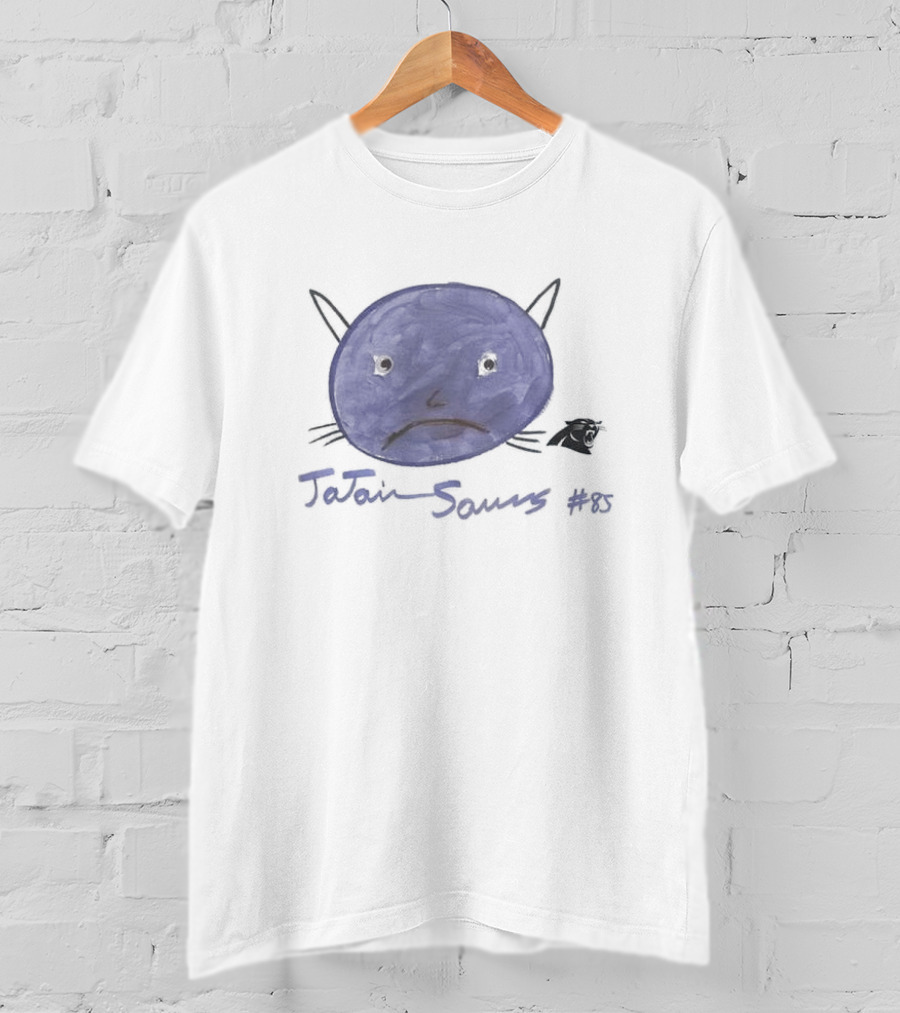 Ja'Tavion Sanders Carolina Panthers #85 Rookie Paint Tri-Blend T-Shirt