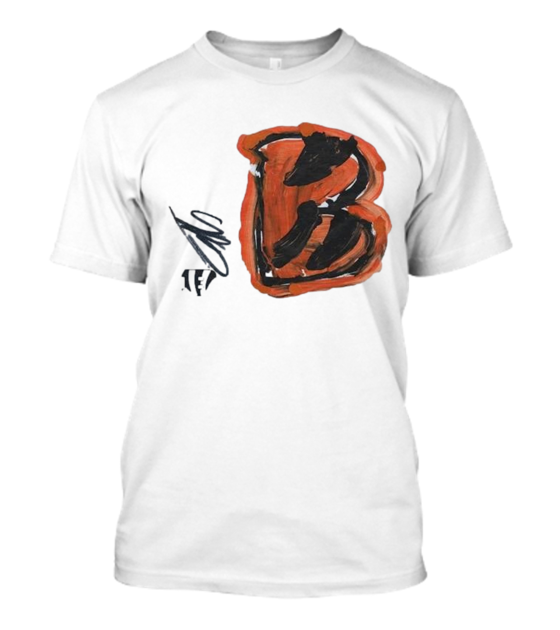 Jermaine Burton Cincinnati Bengals Paint Tri-Blend B T-Shirt