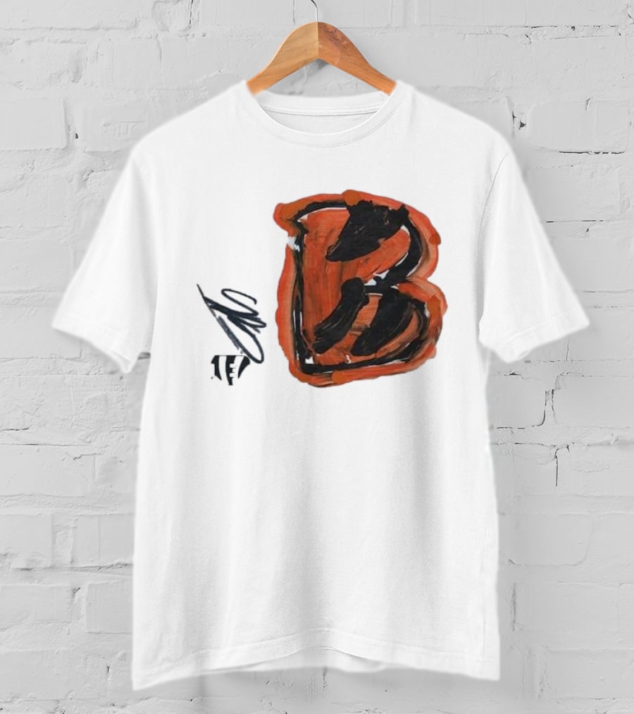 Jermaine Burton Cincinnati Bengals Paint Tri-Blend B T-Shirt
